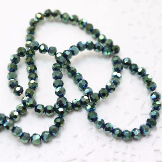 Round Electroplated Crystal Beads Approx 94 beads