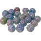 20pc Blue & Purple Metallic baroque Glass Beads