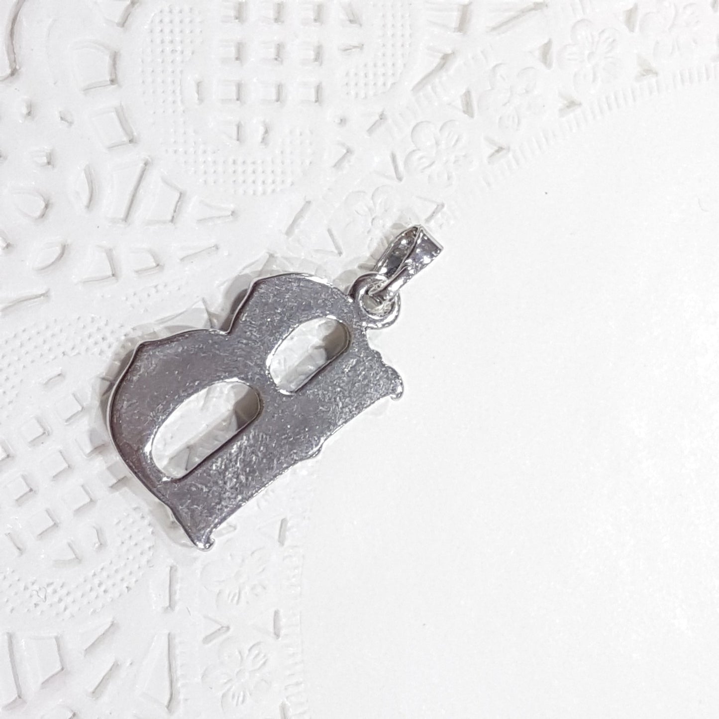 Letter B Paua Shell Pendant