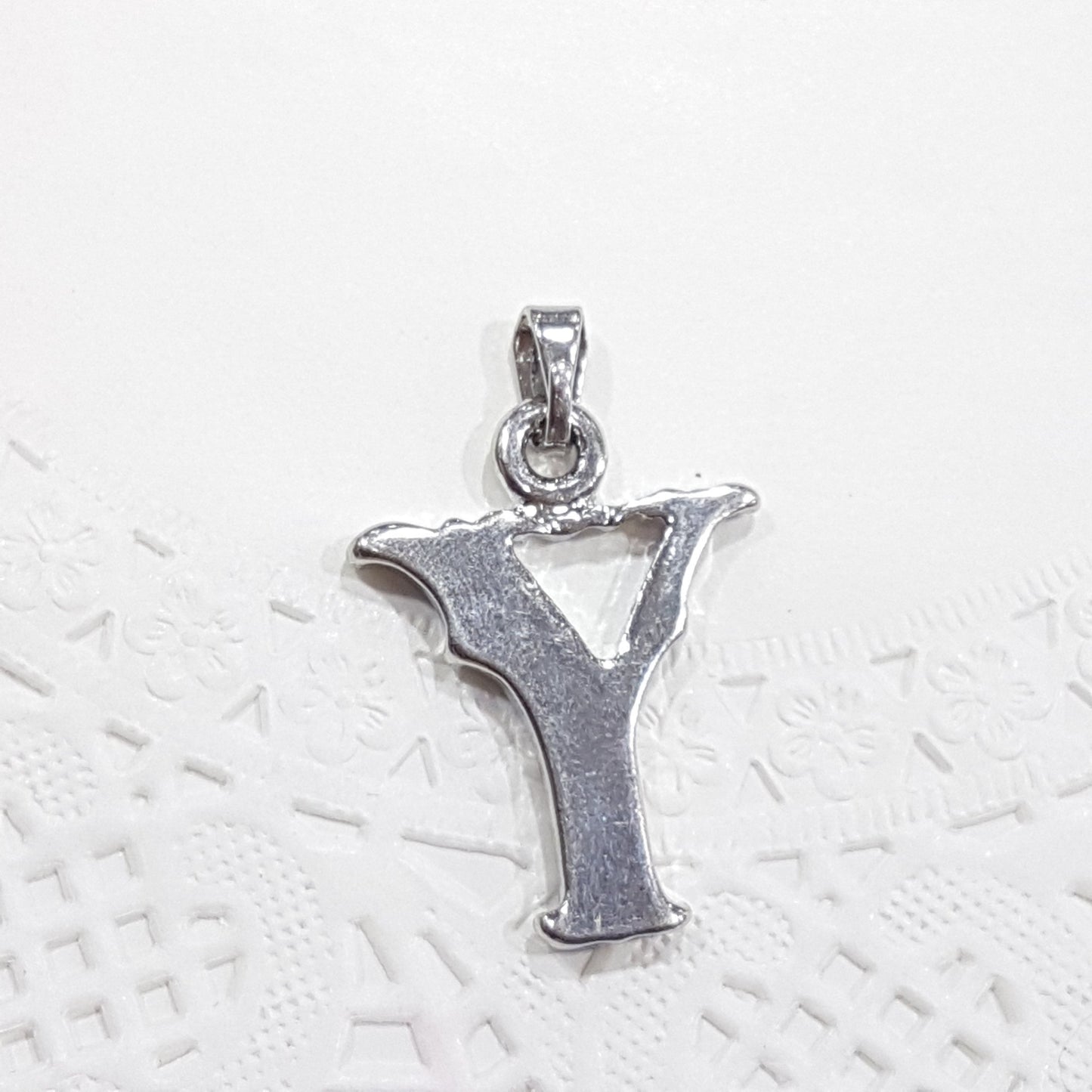 Letter Y Paua Shell Pendant