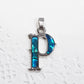 Letter P Paua Shell Pendant