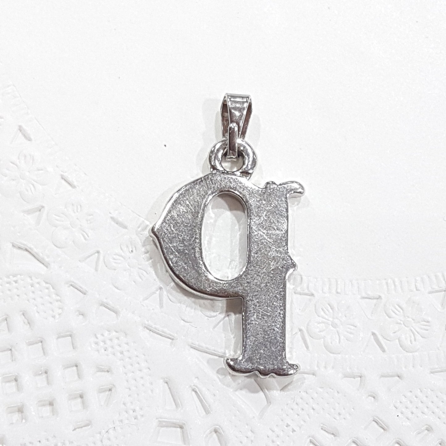 Letter P Paua Shell Pendant