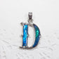 Letter D Paua Shell Pendant