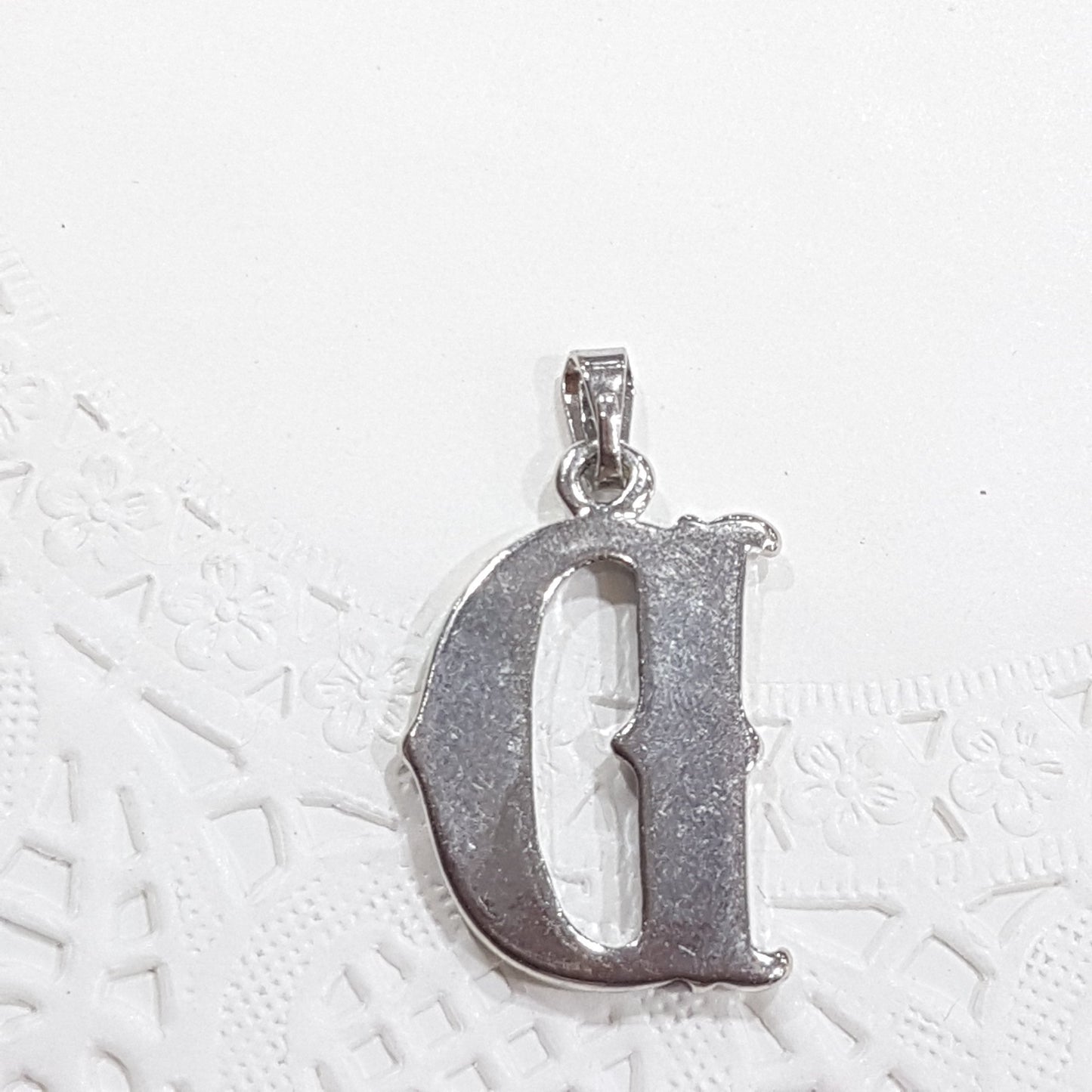 Letter D Paua Shell Pendant
