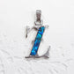 Letter Z Paua Shell Pendant