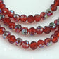Red Crystal Rondelles Approx 148 beads