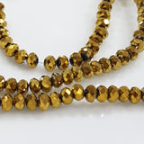 Gold Crystal Rondelles Approx 150 beads