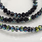 Black Electroplate Crystal Rondelles Approx 148 beads