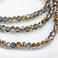 Bronze Dual Colour Crystal Rondelles Approx 94 beads