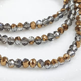 Bronze Dual Colour Crystal Rondelles Approx 94 beads