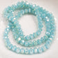Blue Crystal Rondelles Approx 100 beads