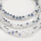 White and Blue Crystal Rondelles Approx 100 beads
