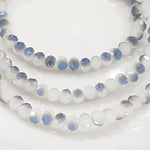 White and Blue Crystal Rondelles Approx 100 beads