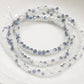 White and Blue Crystal Rondelles Approx 100 beads