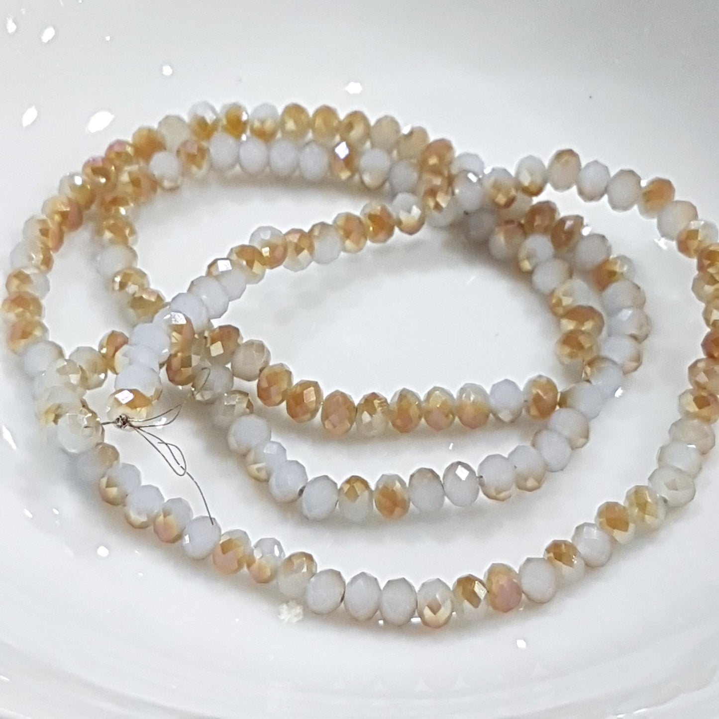 Dual Colour Crystal Rondelles Approx 150 beads