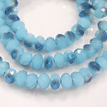 Dual Blue Crystal Rondelles Approx 98 beads
