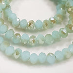 Dual Blue Crystal Rondelles Approx 100 beads