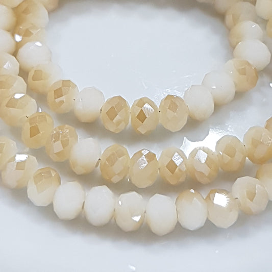 Two Toned Crystal Rondelles Approx 100 Beads