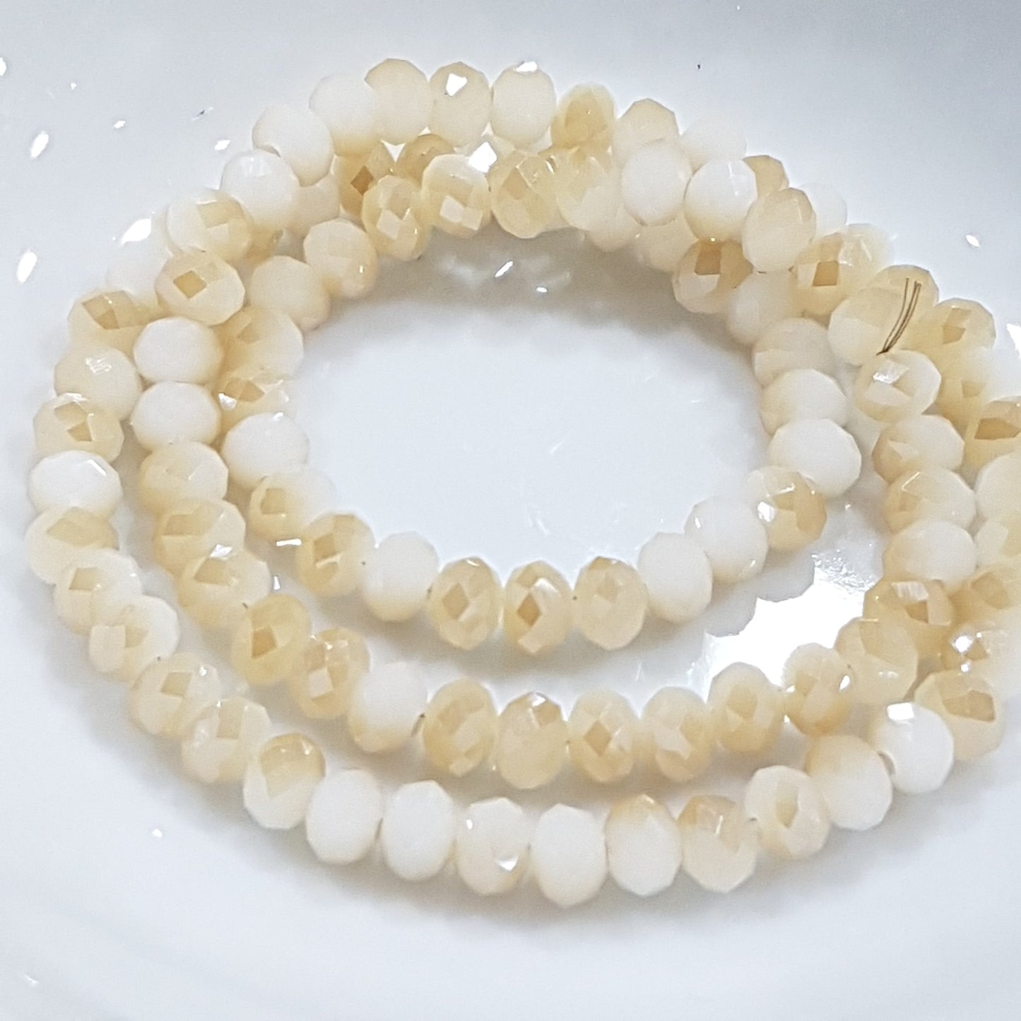 Two Toned Crystal Rondelles Approx 100 Beads