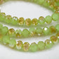 Dual Green Crystal Rondelles Approx 100 beads