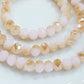 Pink Dual Coloured Crystal Rondelles Approx 100 beads