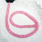 Pink Crackle Glass Bead Strand