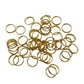 8mm Gold Split Rings 50pc