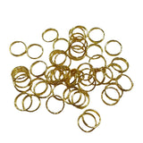 8mm Gold Split Rings 50pc