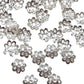 50pc 6mm Silver Bead Caps