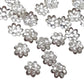 50pc 6mm Silver Bead Caps