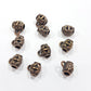 10pc Antique Copper Barrel Beads