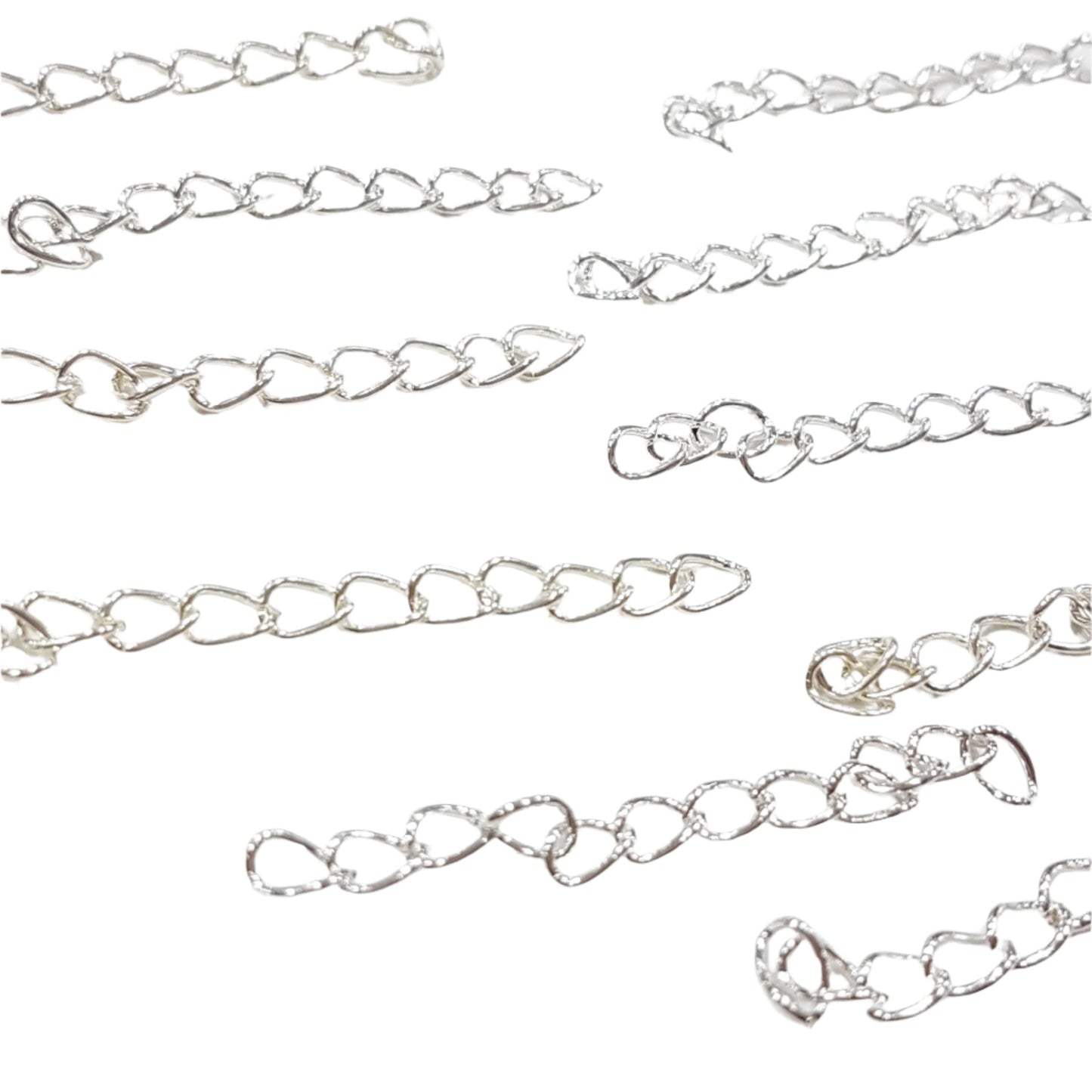 10pc Silver Extension Chain