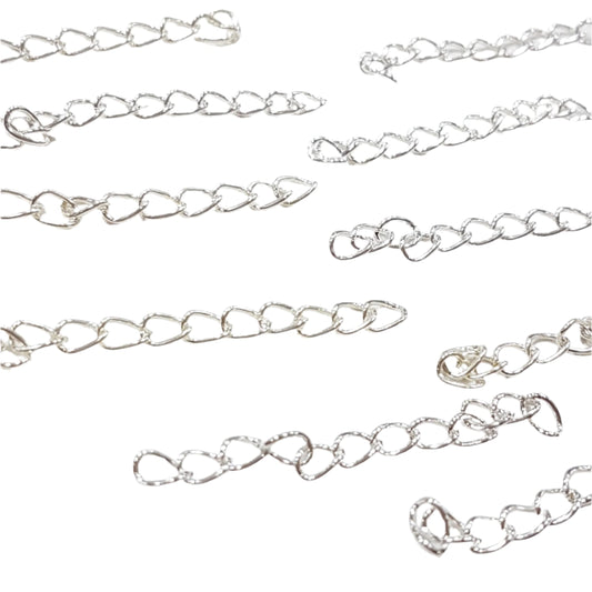 10pc Silver Extension Chain