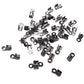 50pc Gunmetal Black Fold Over Crimps