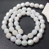 50pc White AB Faceted Acrylic Beads