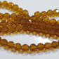 5mm Amber Faceted Glass Beads