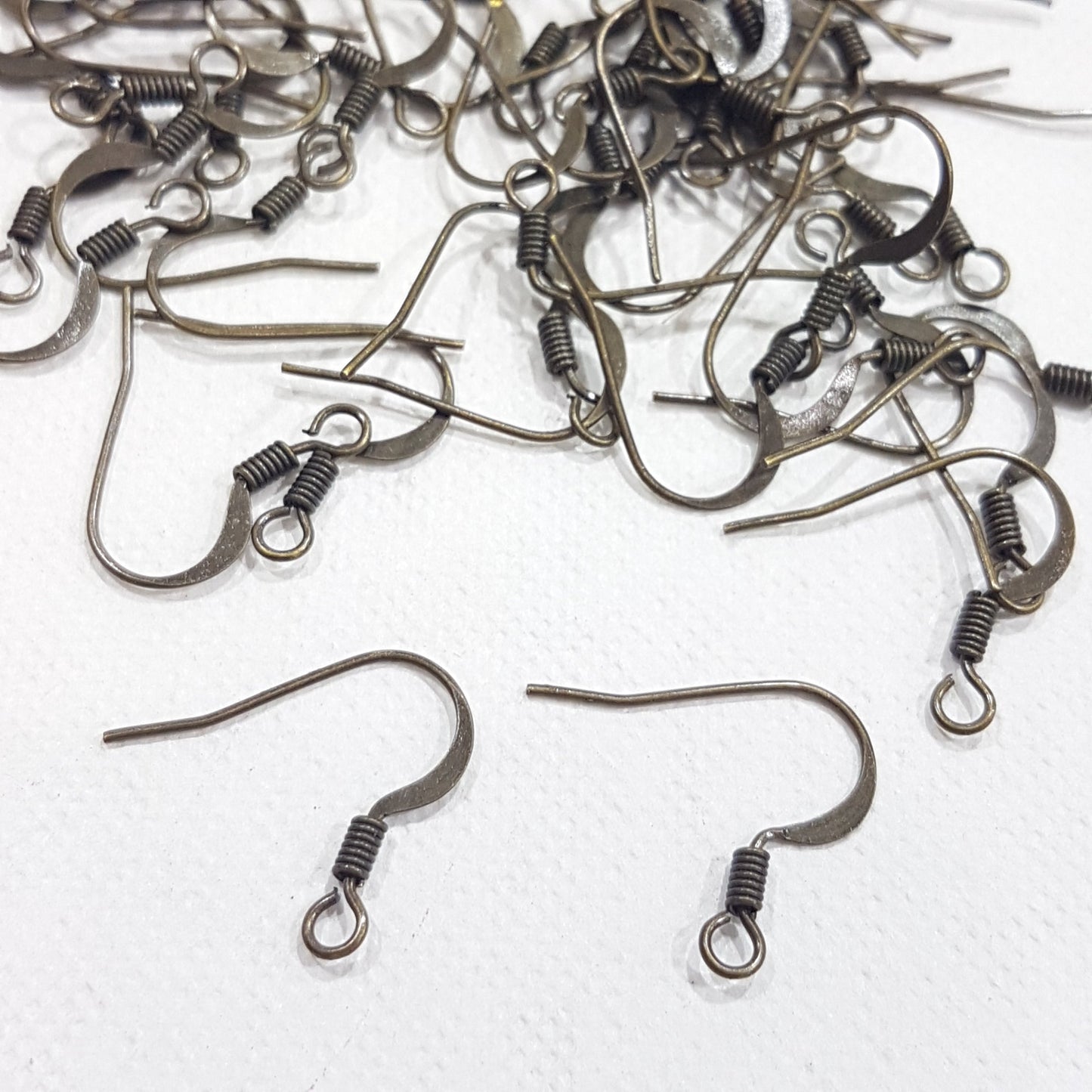 50pc Bronze Flat Earring Hooks