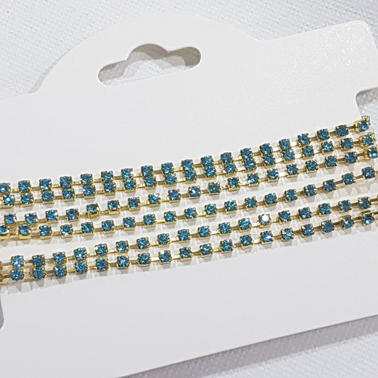 Aqua Bohemica Preciosa Rhinestone Chain ss8