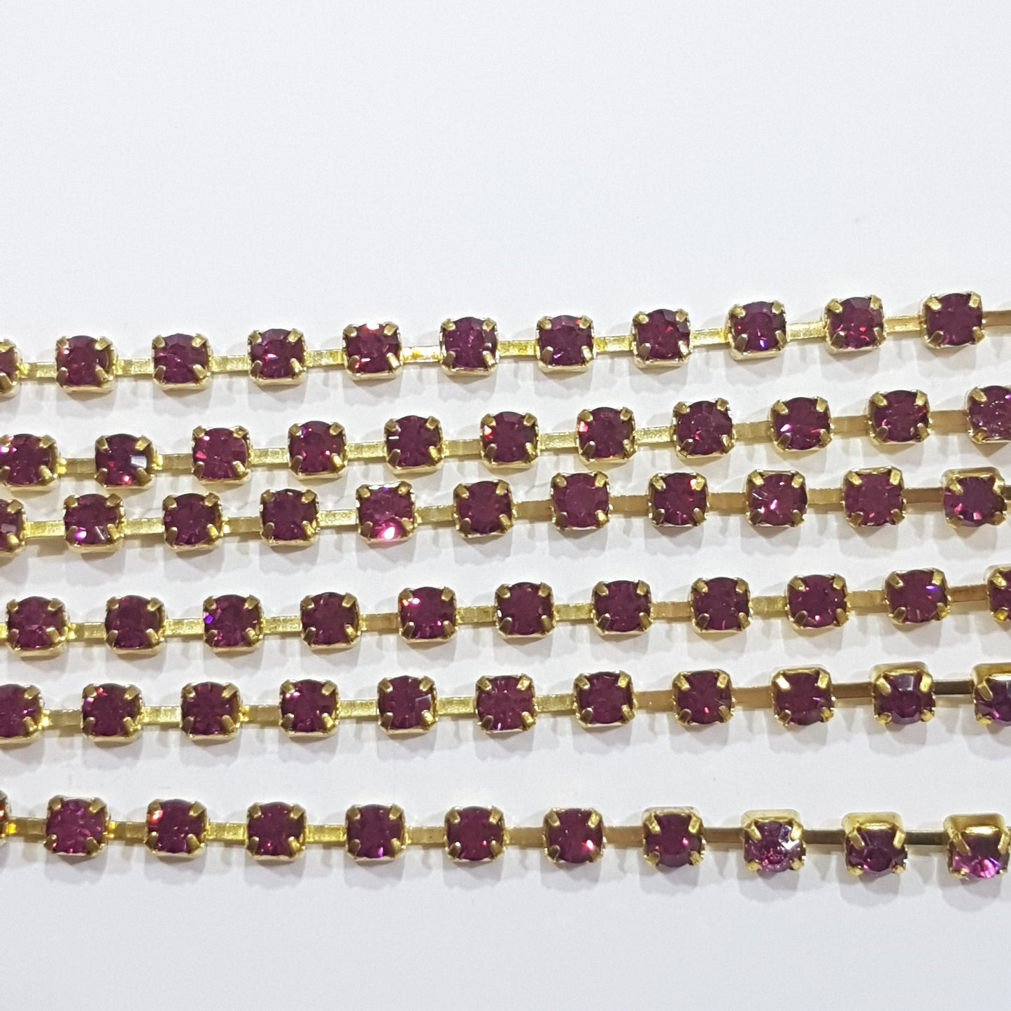Fuchsia Preciosa Rhinestone Chain ss8
