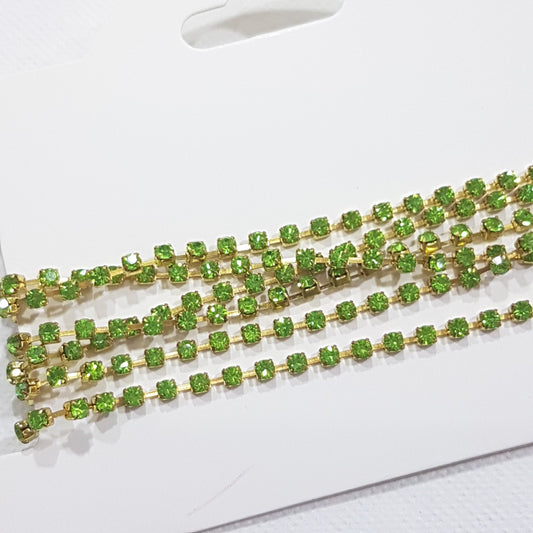 Peridot Preciosa Rhinestone Chain ss8
