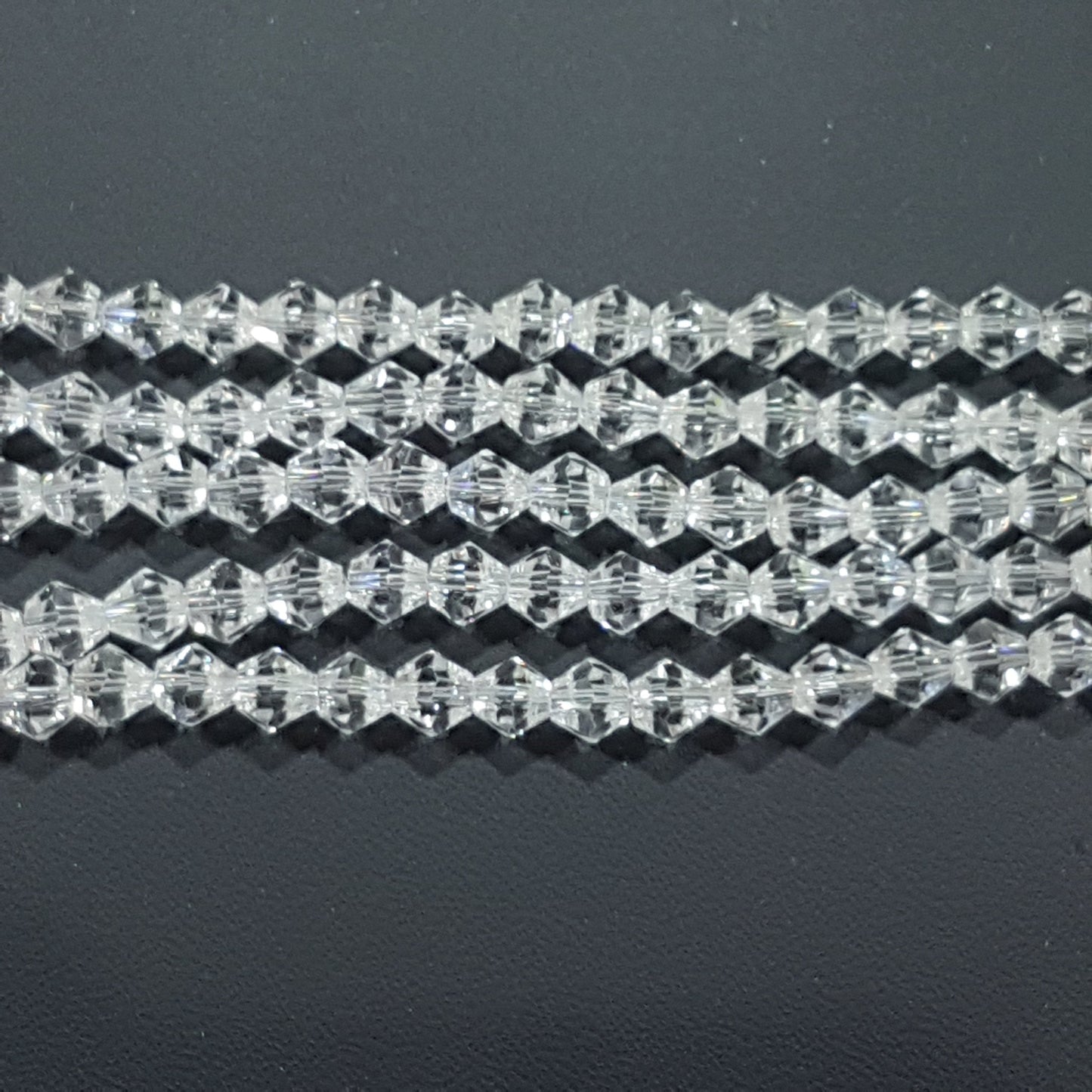 6mm Clear Glass Bicones