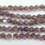 6mm Purple AB Glass Bicones