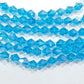 8mm Blue AB Glass Bicones