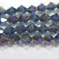 8mm Blue Grey AB Glass Bicones