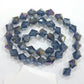 8mm Blue Grey AB Glass Bicones