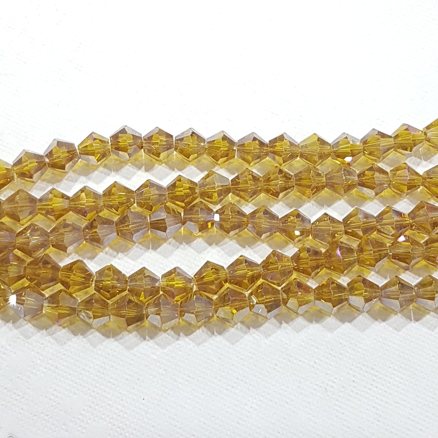 8mm Golden AB Glass Bicones
