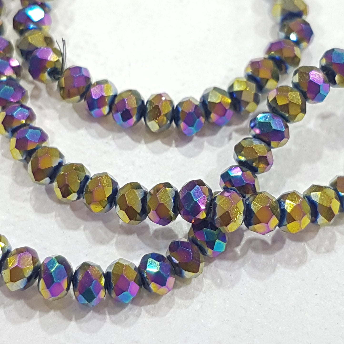 AB Rainbow Crystal Rondelles Approx 147 beads