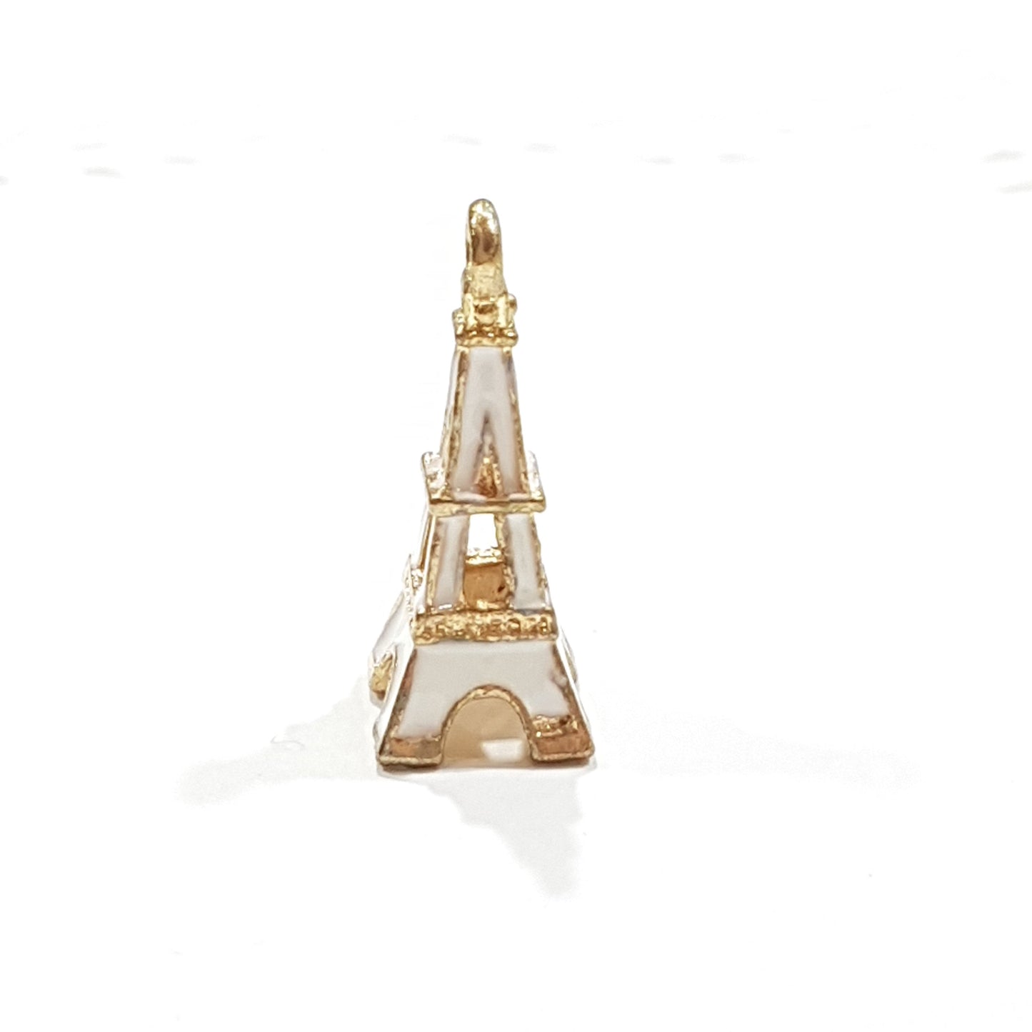4pc White Enamel Eiffel Tower Charm