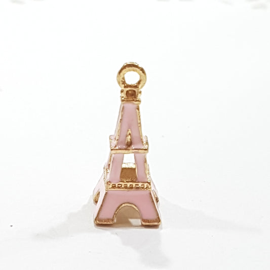 4pc Pink Enamel Eiffel Tower Charms