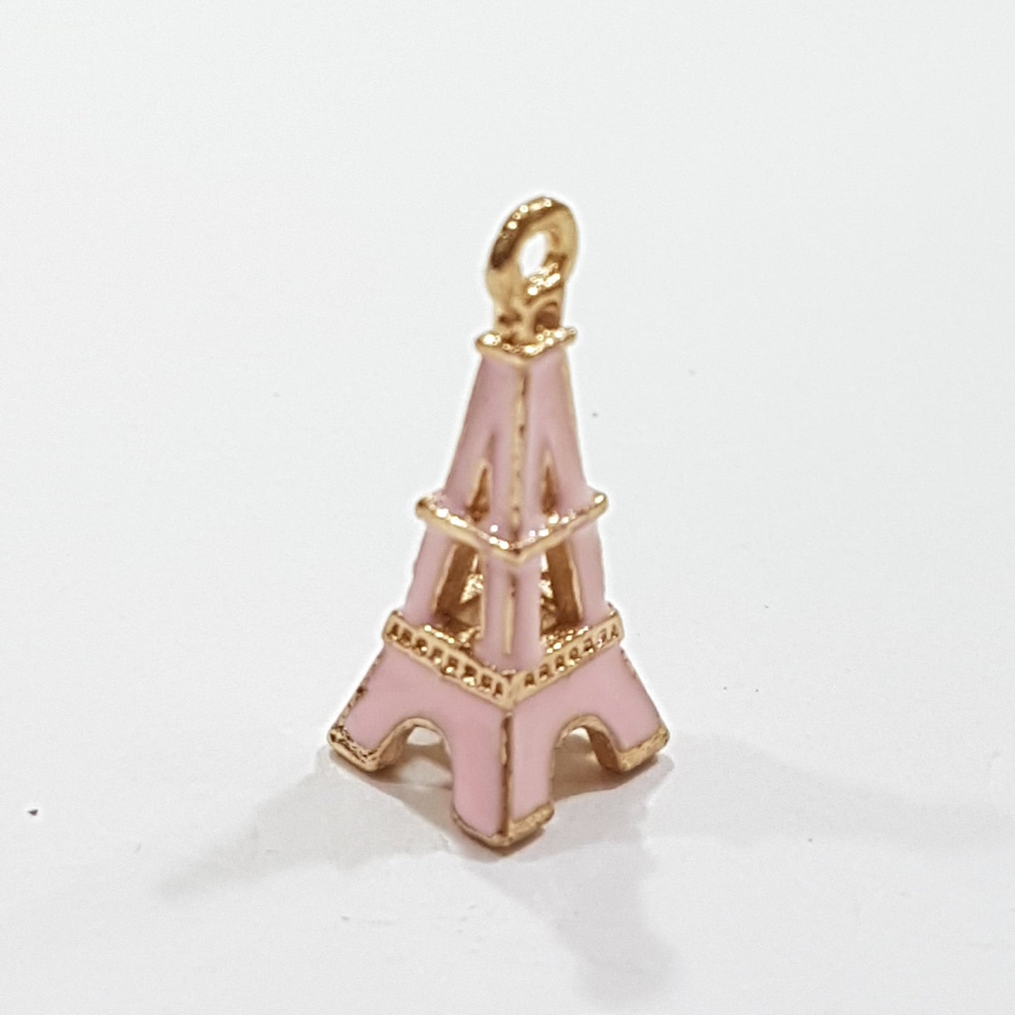 4pc Pink Enamel Eiffel Tower Charms